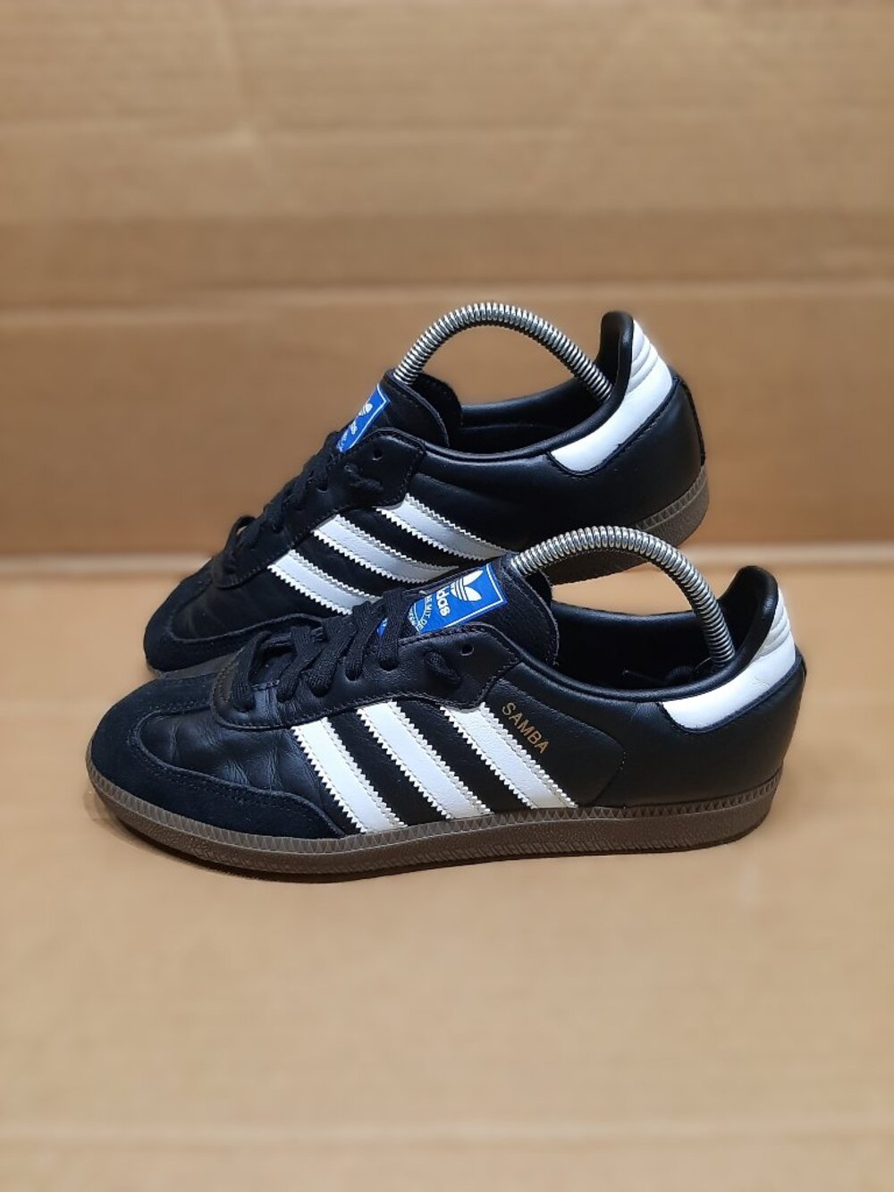 Adidas Samba OG Black White Athletic Leather Sneakers ♀️ Womens Size 9 #3089 - Picture 2 of 16